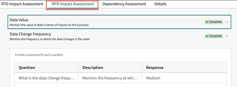 Responses provided for RPO Impact Assessment