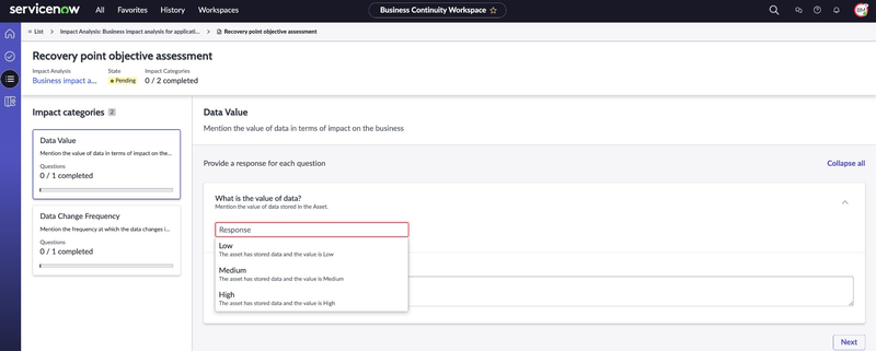 RPO assessment questionnaire.