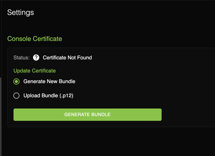 Console Certificate