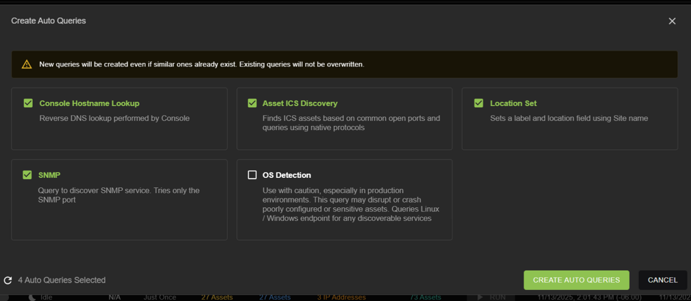 Create default auto queries