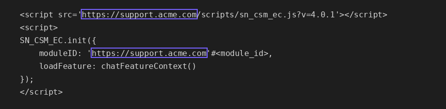 Custom url.