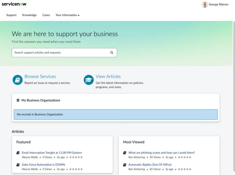 Landing page for Business Location Service Portal. For more information, refer to information that follows.