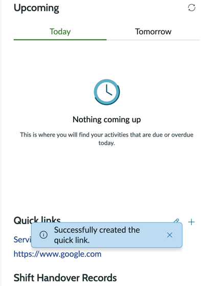 Add quick links