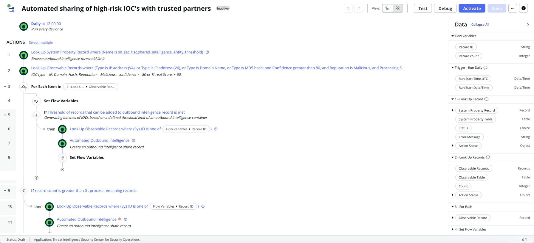 TISC での自動 IOC エンリッチメント。