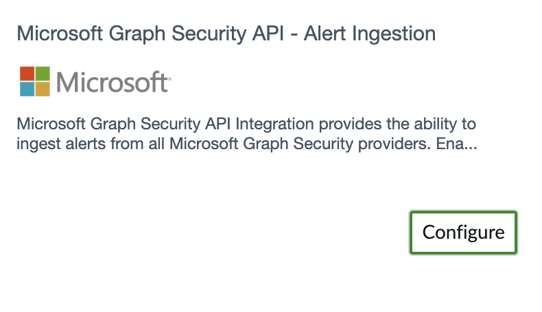 Microsoft Graph Security API: configure