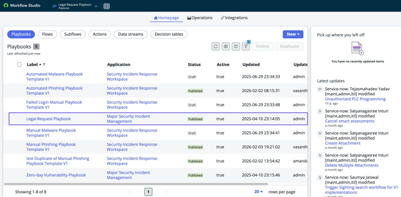 法務要求のプレイブック