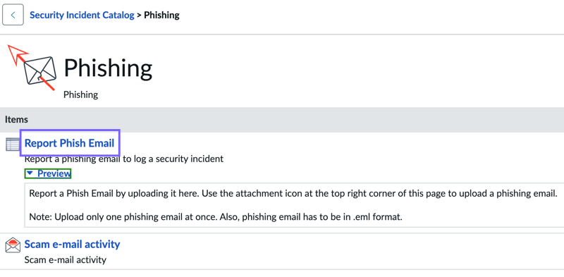 Report phishing emails as attachments