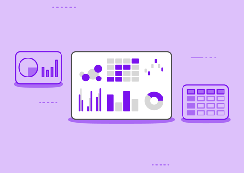 Visualize data card illustration.