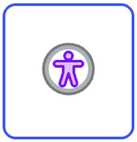 Accessibility tile icon illustration.