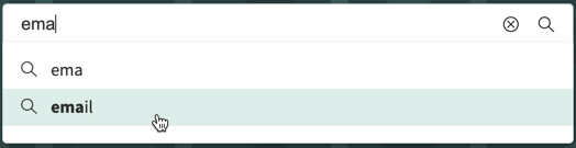 Search suggestions example.