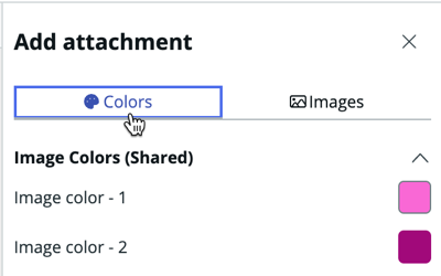 Property panel with Colors tab selected.