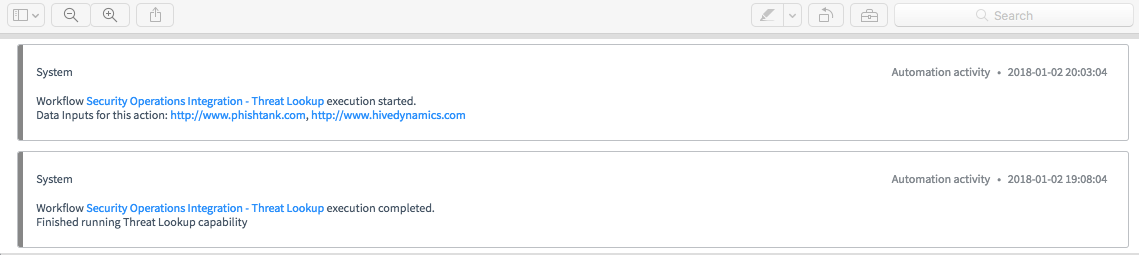 Lookup status on work notes.