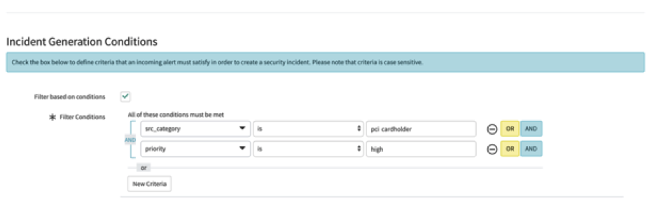 Filter conditions builder:2