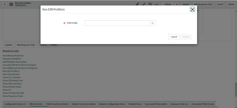 Run EDR Profile