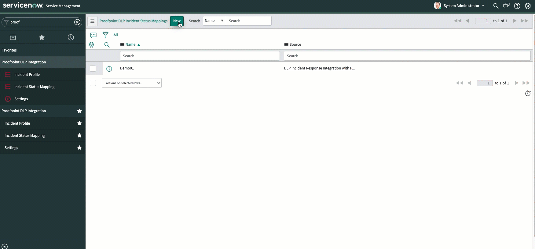 Map Proofpoint DLP incident status with ServiceNow Incident status