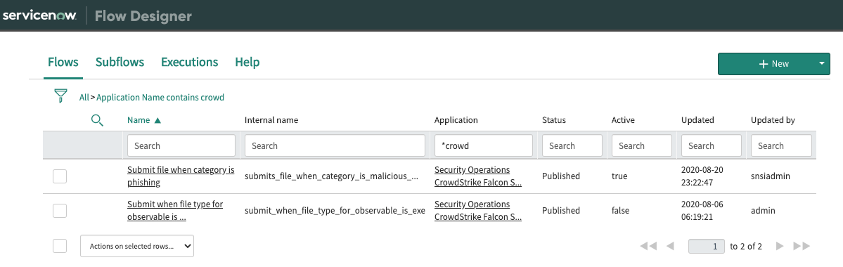 Sandbox integration provides two default flows.