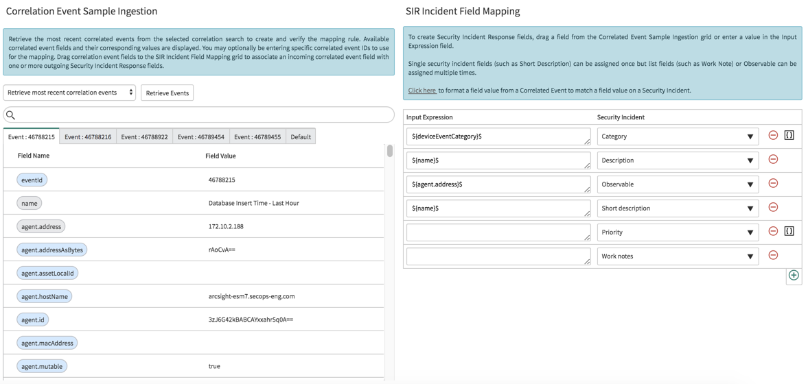 ArcSight ESM: Create Profile: Drag
