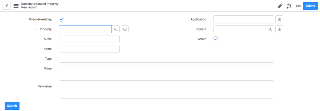 Adding a new domain-separated property override