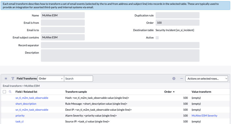 Email parsing