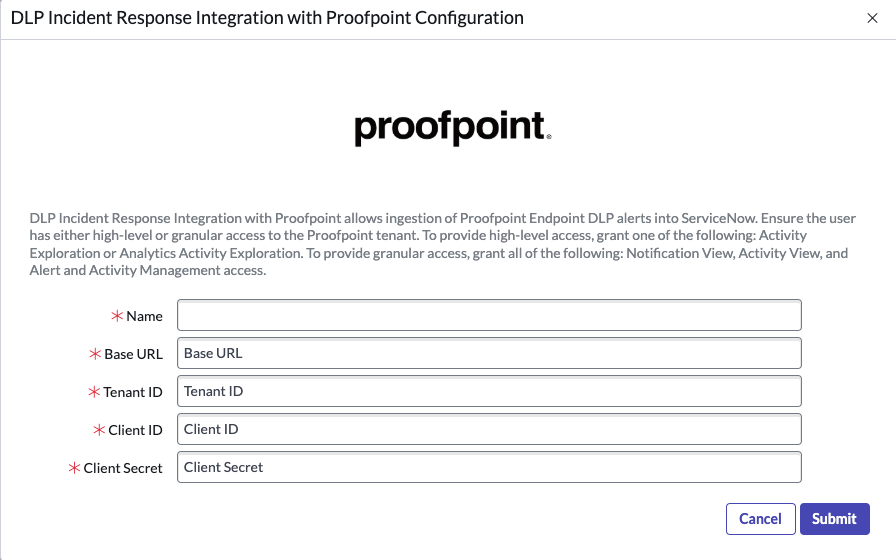 Configure the DLP Incident Response integration with Proofpoint.