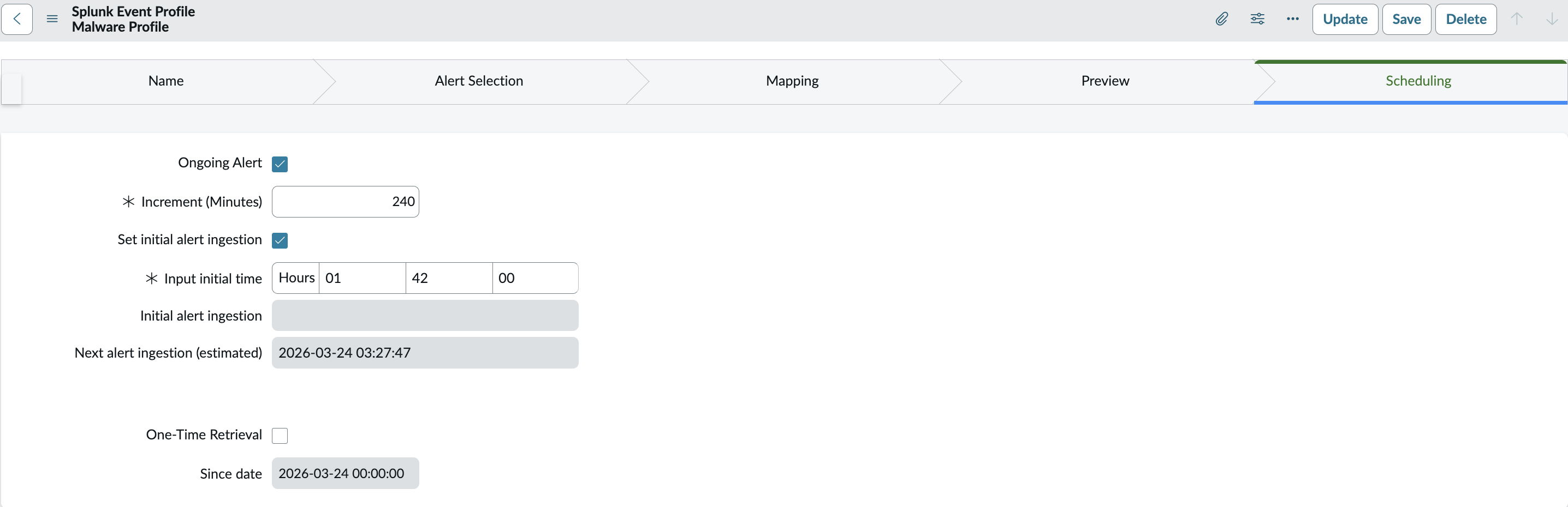 Scheduling page with calendar displayed.