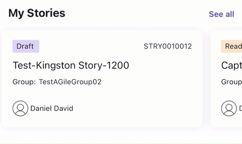 Applet „Meine Storys“