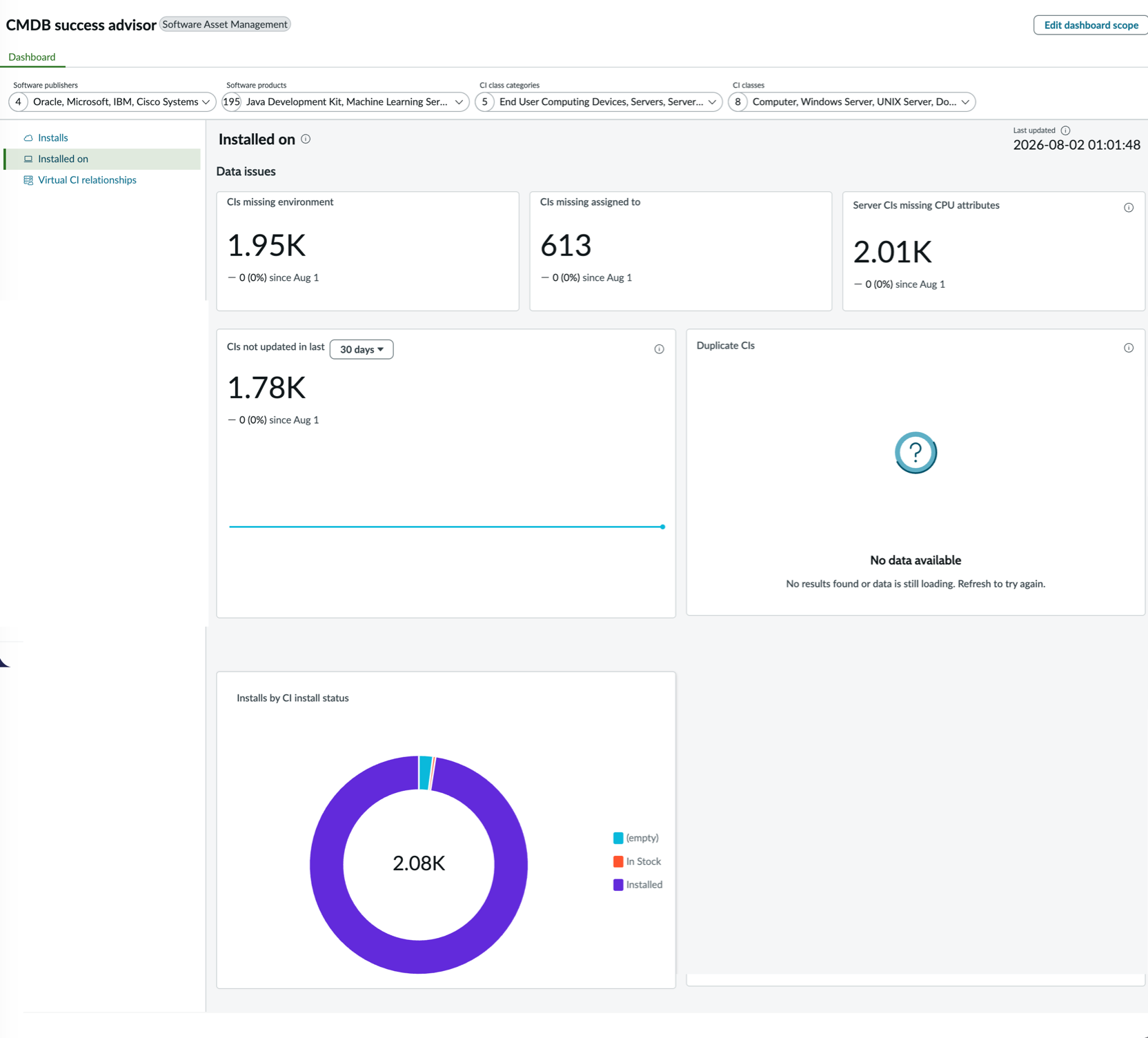 Installed on sub-tab on SAM advisor dashboard.