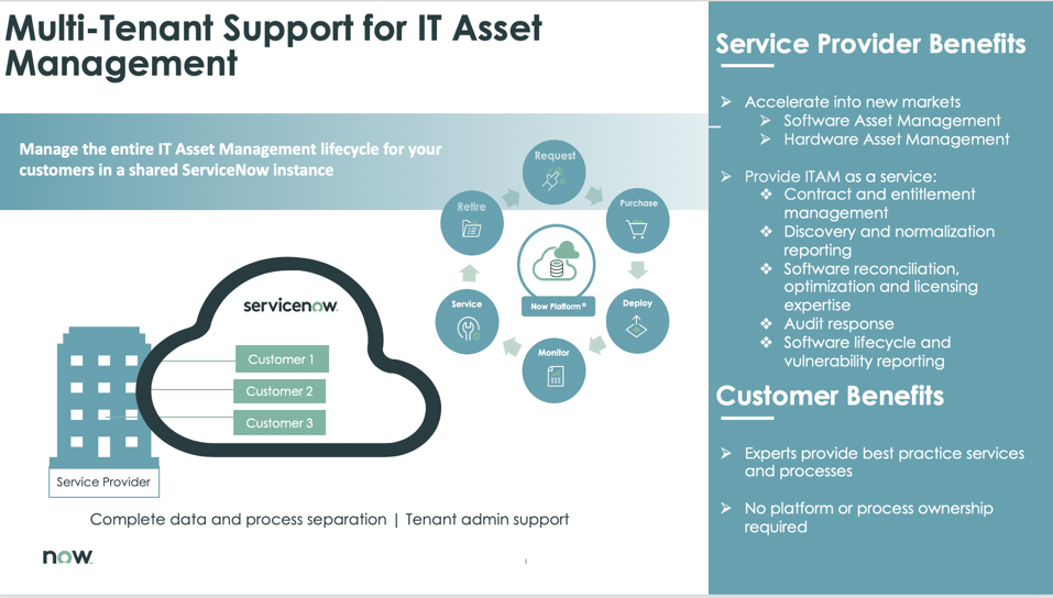 Multi-tenant support for IT Asset Management