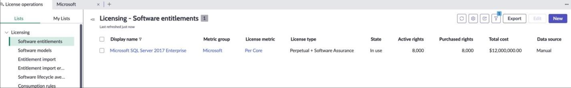 Licensing Software entitlements.