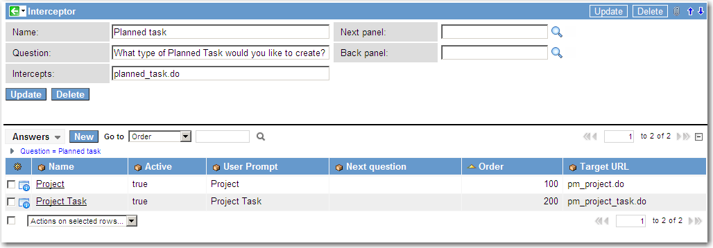 Related List form