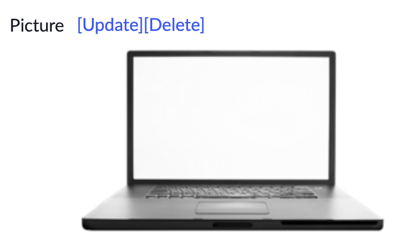 Picture displayed in image field