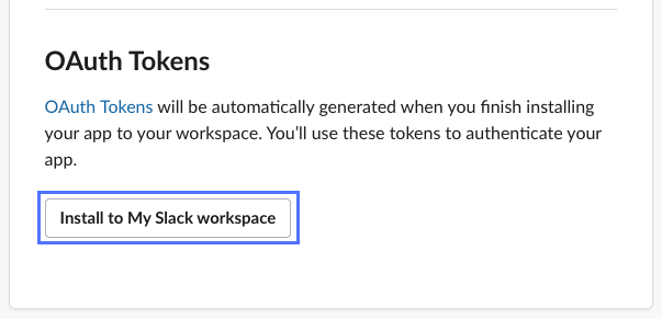 [OAuth と権限の機能] ページの [OAuth トークン] セクションでインストールボタンが強調表示されています。