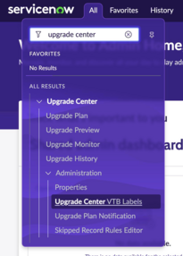 Image showing the home page of Upgrade Center