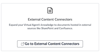Add an External Content Connector to create and connect external sources
