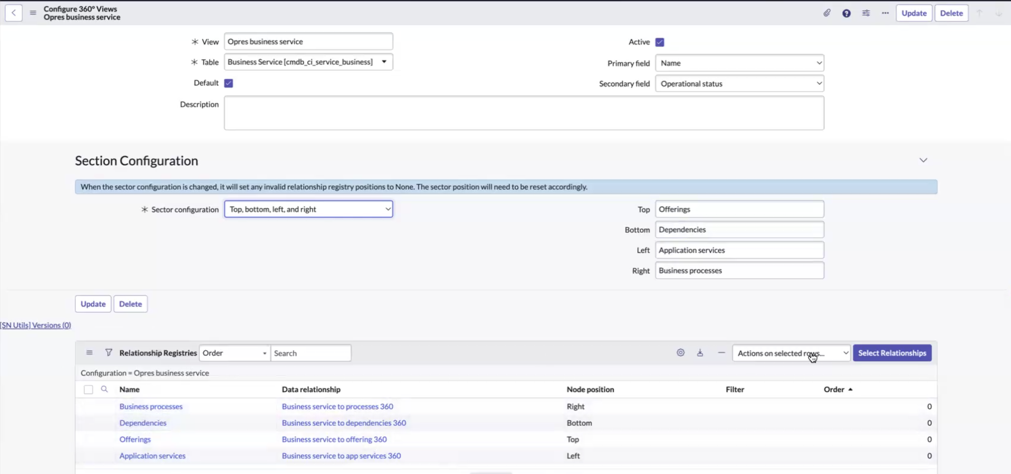 Configure 360º Views form.