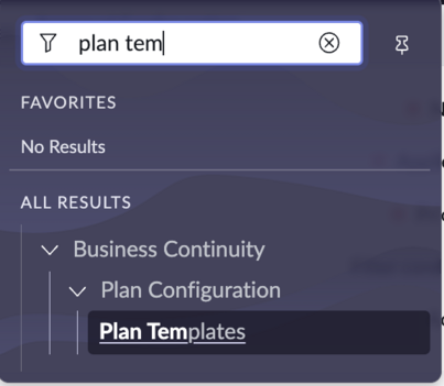 Plan Templates module.