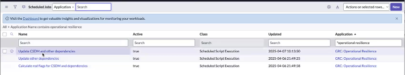 All scheduled jobs.