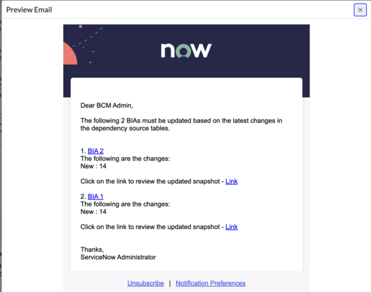 Email preview.