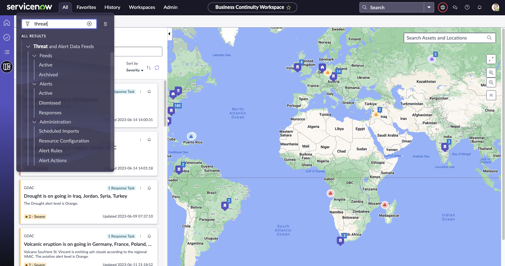 Threat alerts and data feeds.