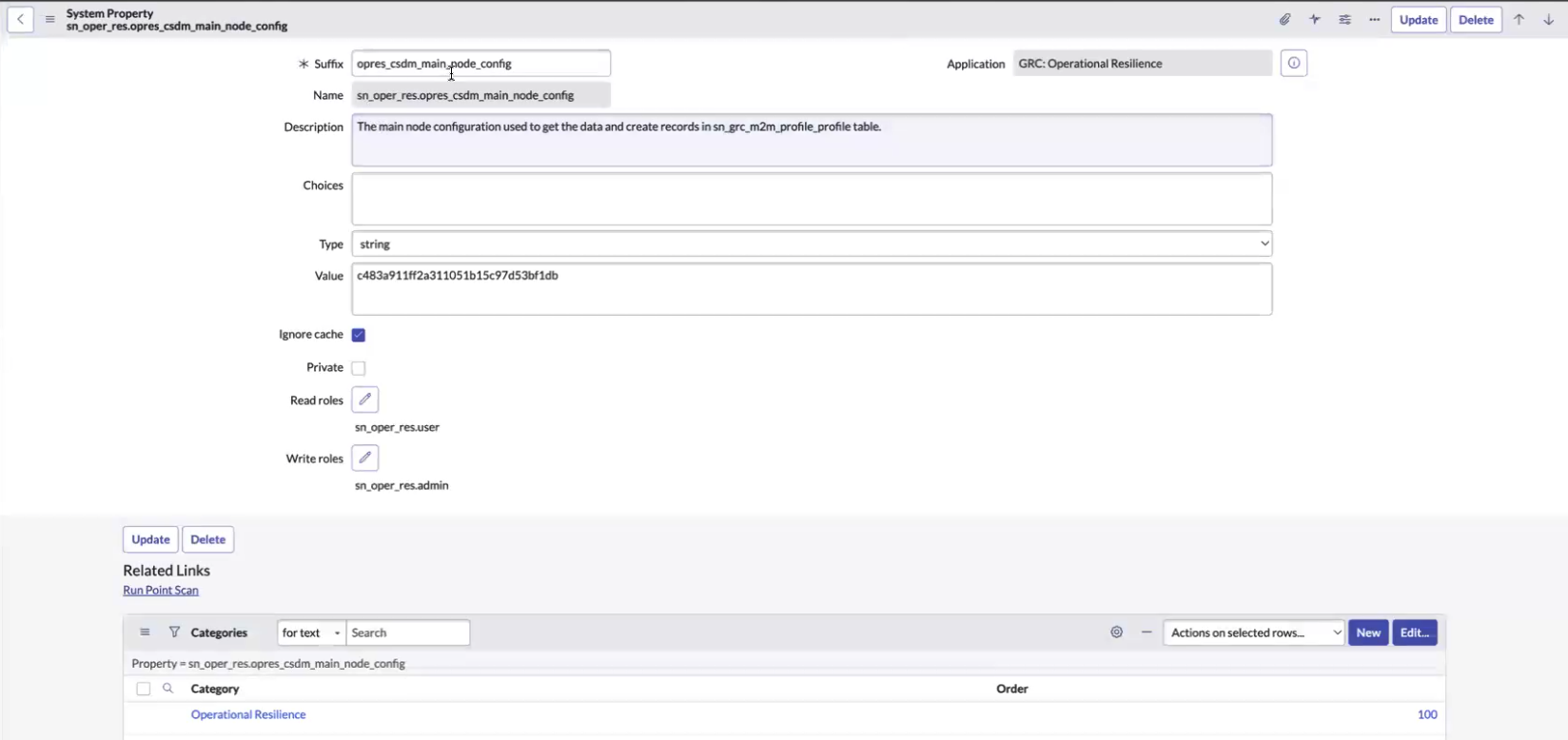 Main node config.