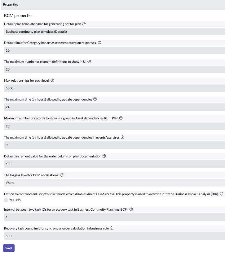 Properties module.