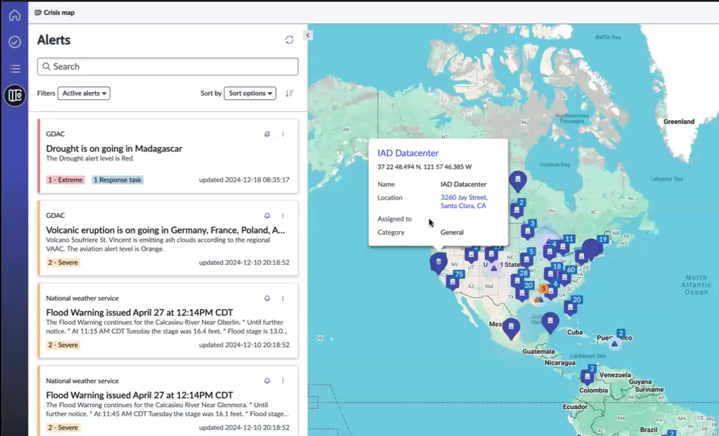 Map view.