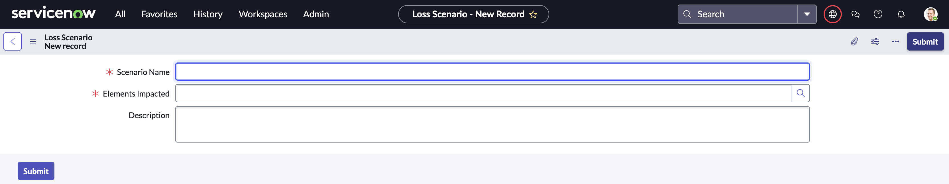 New loss scenario.
