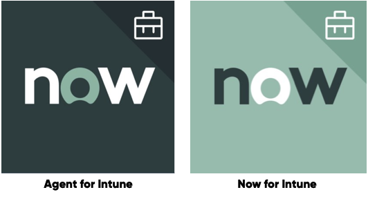 Logos d’application pour ServiceNow applications mobiles pour Microsoft Intune.