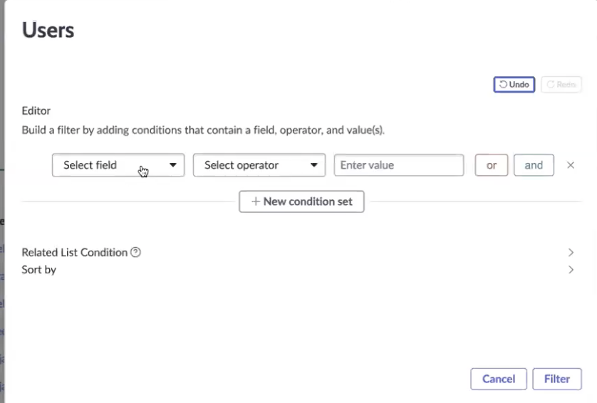 Users screenshot.