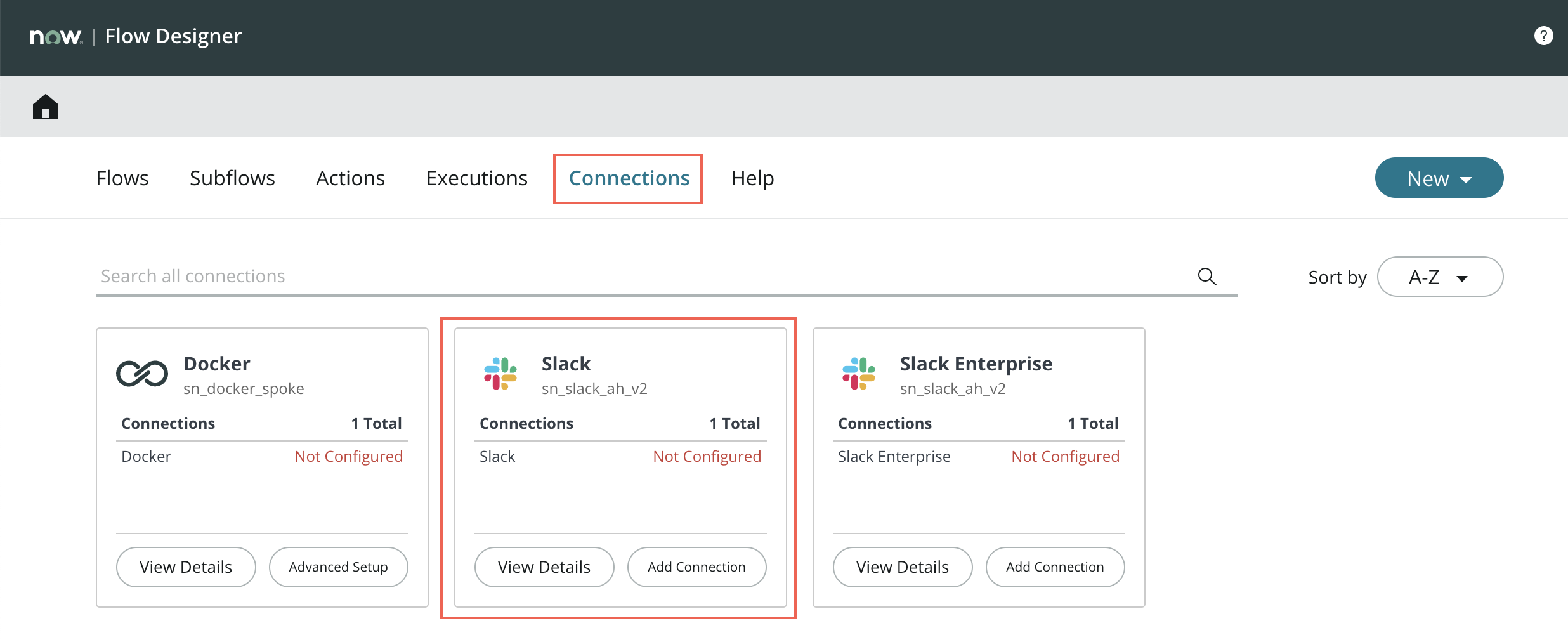 Slack 스포크 연결.