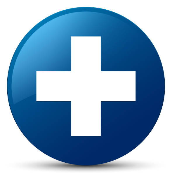 Blue plus sign icon