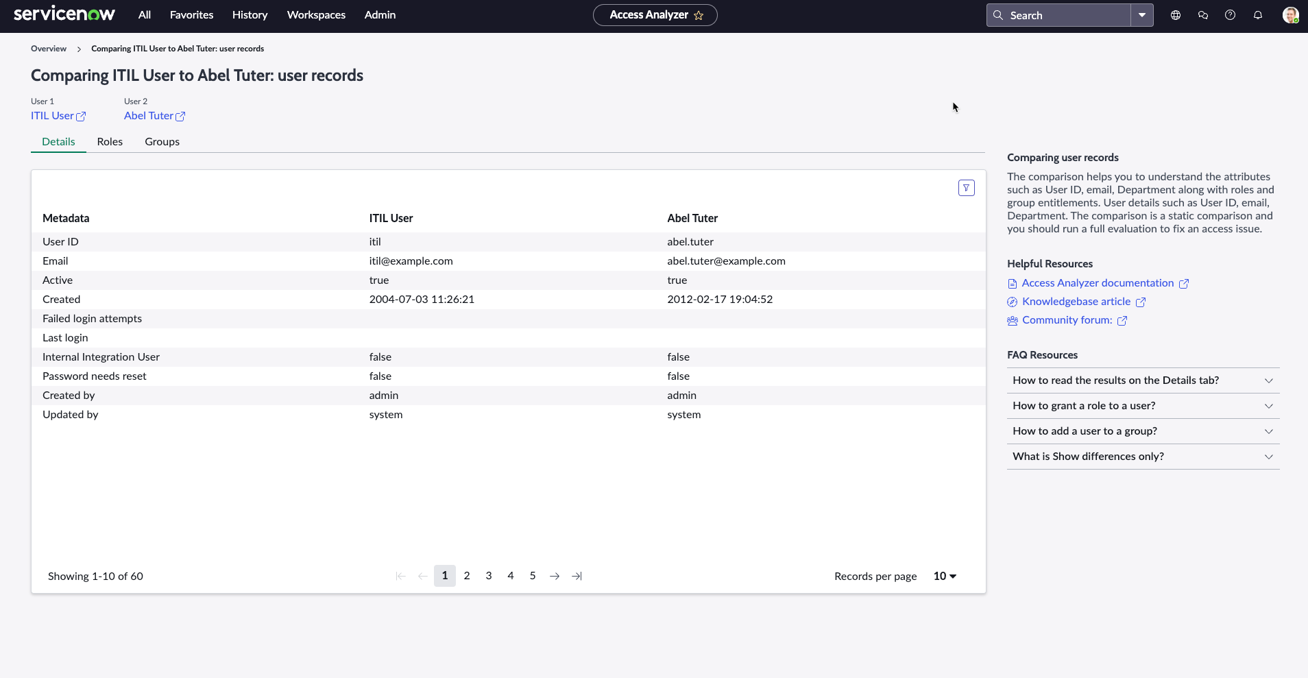 Details page