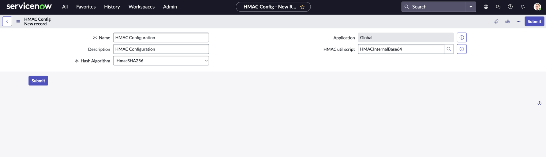 HMAC Configuration