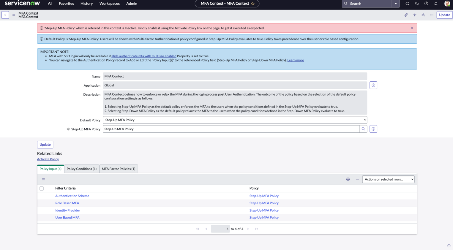 MFA Auth Context